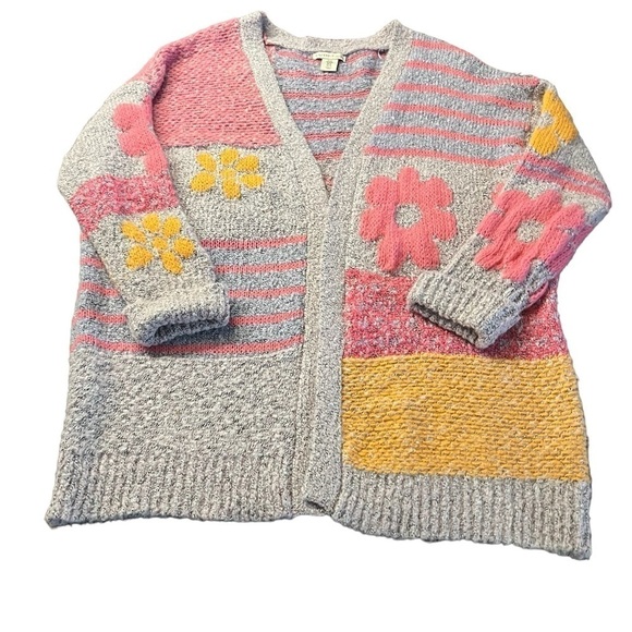 SINCERELY JULES WOMENS COLORFUL FLORAL OPEN CARDIGAN SIZE MEDIUM - Picture 11 of 12